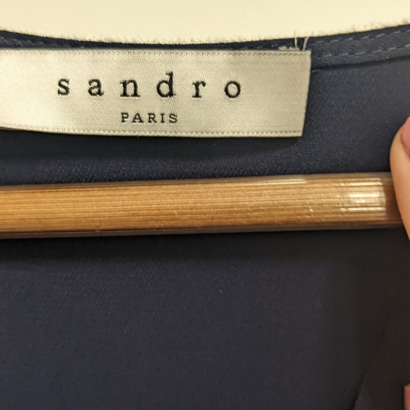 ✨Sandro Davida Ruffle Collar Dress ✨ size 1 - Picture 7 of 9